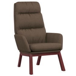 Chaise de relaxation avec tabouret Taupe Tissu 