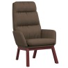Chaise de relaxation avec tabouret Taupe Tissu 