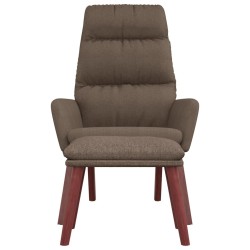 Chaise de relaxation avec tabouret Taupe Tissu 