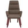 Chaise de relaxation avec tabouret Taupe Tissu 