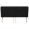 Tête de lit avec oreilles Noir 183x23x118/128 cm Velours 