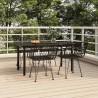 Ensemble à manger de jardin 5 pcs Noir Résine tressée 