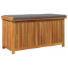 Boîte à coussins d'extérieur 113x50x60,5cm bois massif d'acacia 