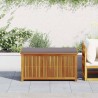 Boîte à coussins d'extérieur 113x50x60,5cm bois massif d'acacia 