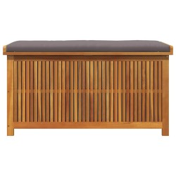 Boîte à coussins d'extérieur 113x50x60,5cm bois massif d'acacia 