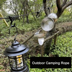Corde suspendue pour séchage du linge, 5m, accessoires de Camping poly