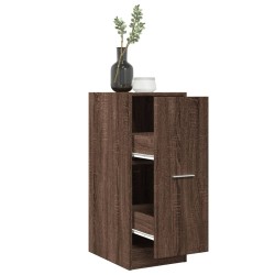 Armoire apothicaire chêne marron 30x41x77,5cm bois d'ingénierie 