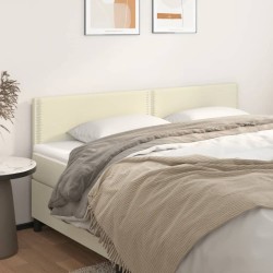Têtes de lit 2 pcs Crème 80x5x78/88 cm Similicuir 