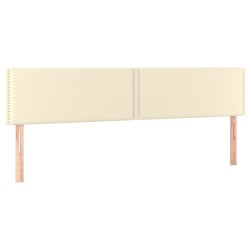 Têtes de lit 2 pcs Crème 80x5x78/88 cm Similicuir 