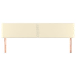 Têtes de lit 2 pcs Crème 80x5x78/88 cm Similicuir 