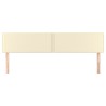Têtes de lit 2 pcs Crème 80x5x78/88 cm Similicuir 