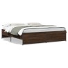 Cadre de lit sans matelas chêne marron 200x200 cm 