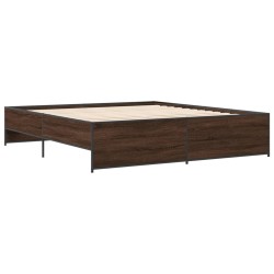Cadre de lit sans matelas chêne marron 200x200 cm 