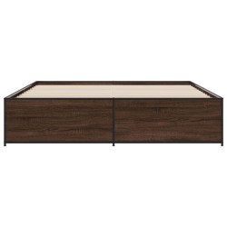Cadre de lit sans matelas chêne marron 200x200 cm 
