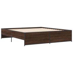 Cadre de lit sans matelas chêne marron 200x200 cm 