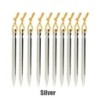 Tente en alliage d'aluminium de 18cm, 10 pièces/lot, piquets robustes 