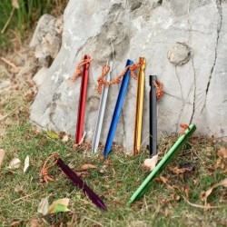 Tente en alliage d'aluminium de 18cm, 10 pièces/lot, piquets robustes 
