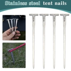 Piquets de sol de tente de 12cm, 4 pièces, avec trou, clous de tente d
