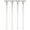 Piquets de sol de tente de 12cm, 4 pièces, avec trou, clous de tente d