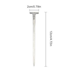 Piquets de sol de tente de 12cm, 4 pièces, avec trou, clous de tente d
