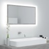 Miroir à LED de salle de bain Gris béton 80x8,5x37 cm Acrylique 