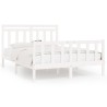 Cadre de lit sans matelas blanc bois de pin massif 150x200 cm 