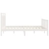 Cadre de lit sans matelas blanc bois de pin massif 150x200 cm 