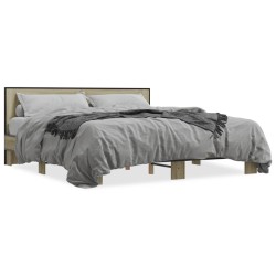Cadre de lit sans matelas chêne sonoma 180x200 cm 