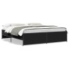 Cadre de lit sans matelas noir 200x200 cm 