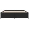 Cadre de lit sans matelas noir 200x200 cm 