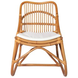 Chaise en rotin Marron clair Lin  
