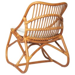 Chaise en rotin Marron clair Lin  