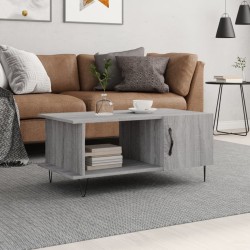 Table basse sonoma gris 90x50x40 cm bois d'ingénierie 