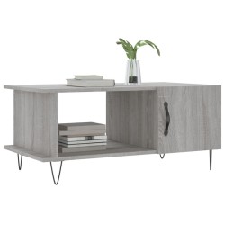 Table basse sonoma gris 90x50x40 cm bois d'ingénierie 