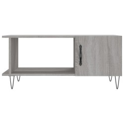 Table basse sonoma gris 90x50x40 cm bois d'ingénierie 