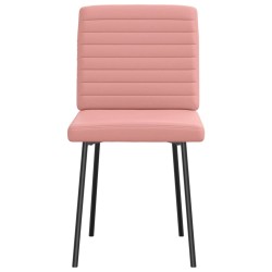 Chaises à manger lot de 2 rose similicuir 