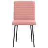 Chaises à manger lot de 2 rose similicuir 