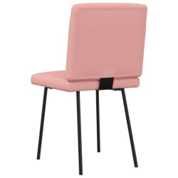 Chaises à manger lot de 2 rose similicuir 