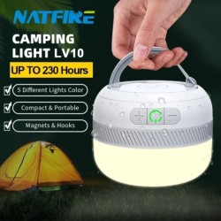Lanterne de camping aste LV10 avec aimant, lampe de poche portable, lu