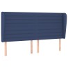 Tête de lit avec oreilles Bleu 183x23x118/128 cm Tissu 