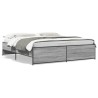 Cadre de lit sans matelas sonoma gris 200x200 cm 