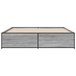 Cadre de lit sans matelas sonoma gris 200x200 cm 