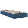 Cadre de lit ottoman sans matelas bleu 80x200 cm tissu 