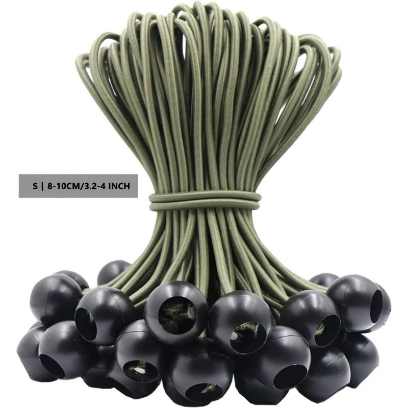 Cordons élastiques à boule de 6 pouces, 50 pièces, attaches élastiques Cordons élastiques à boule de 6 pouces, 50 pièces, attaches élastiques