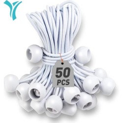 Cordons élastiques à boule de 6 pouces, 50 pièces, attaches élastiques
