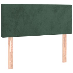 Sommier à lattes de lit avec matelas Vert foncé 90x200 cm 