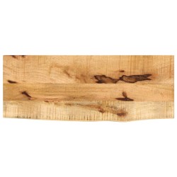 Dessus de table 70x40x3,8 cm bord vif bois massif manguier brut 