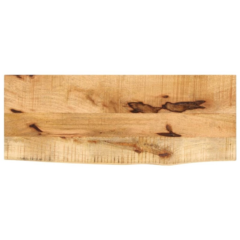 Dessus de table 70x40x3,8 cm bord vif bois massif manguier brut 