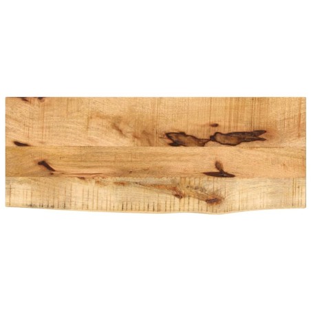 Dessus de table 70x40x3,8 cm bord vif bois massif manguier brut 