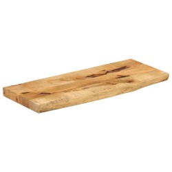 Dessus de table 70x40x3,8 cm bord vif bois massif manguier brut 